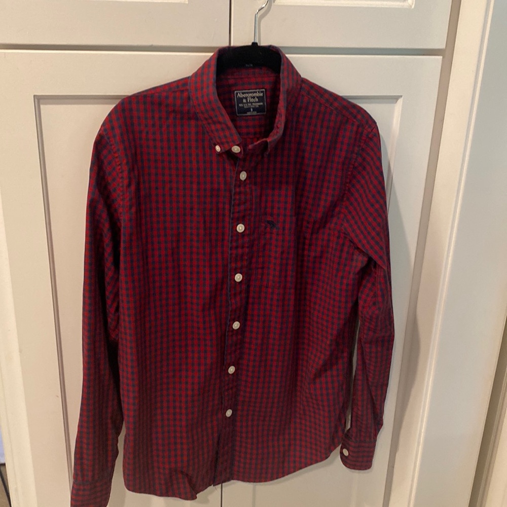 Abercrombie Mens plaid button down shirt